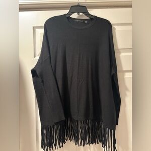 Cyrus Black Fringe Sweater